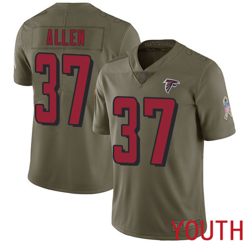 Atlanta Falcons Limited Olive Youth Ricardo Allen Jersey NFL Football #37 2017 Salute to Service->youth nfl jersey->Youth Jersey